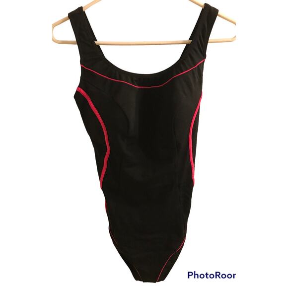 Sunmarin Beach Fashion Black/Pink C Cup Mastectomy One Piece Swimsuit Size 44C - Picture 2 of 9